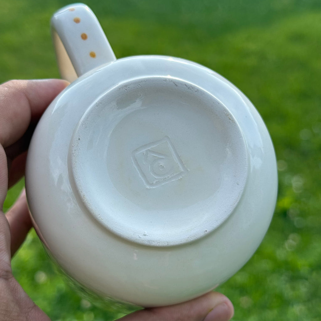 Handmade Ceramic Mug – Orange Mandala